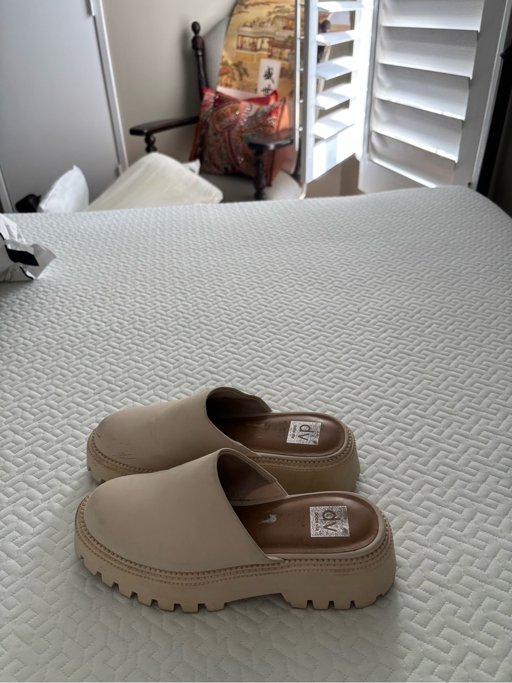 Dolce Vita Beige Chunky Slip-On Mule
